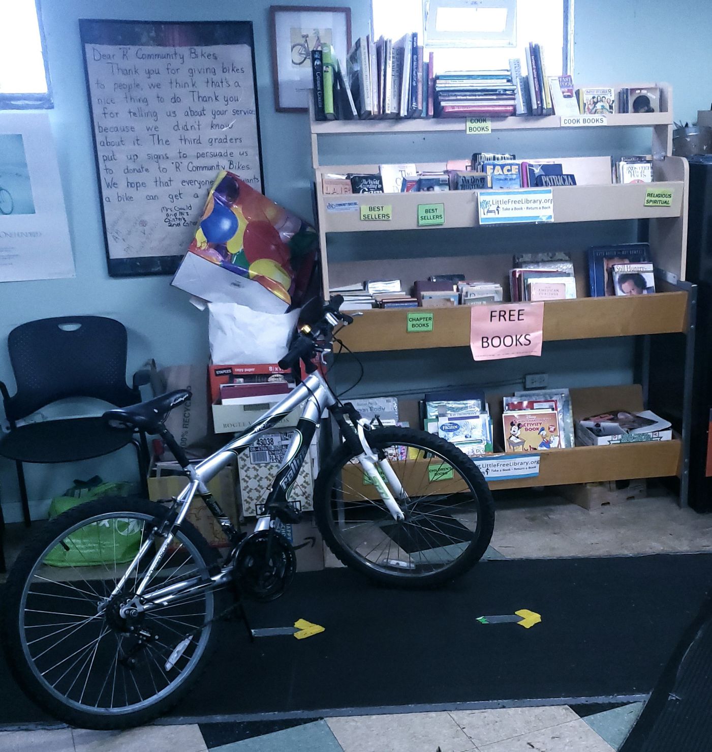 R Community Bikes, Inc. promotes bikes and books!